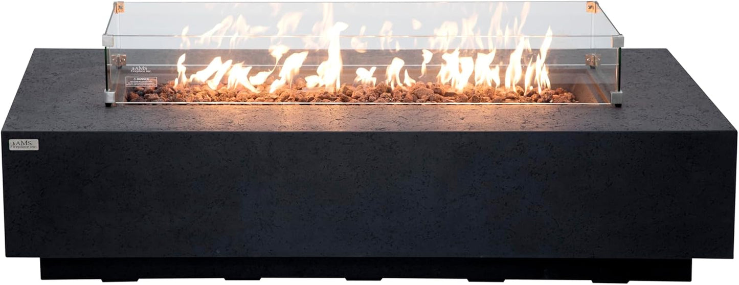 SAVANAH Fire Table - Rectangular (72x32x17") Table Bundle