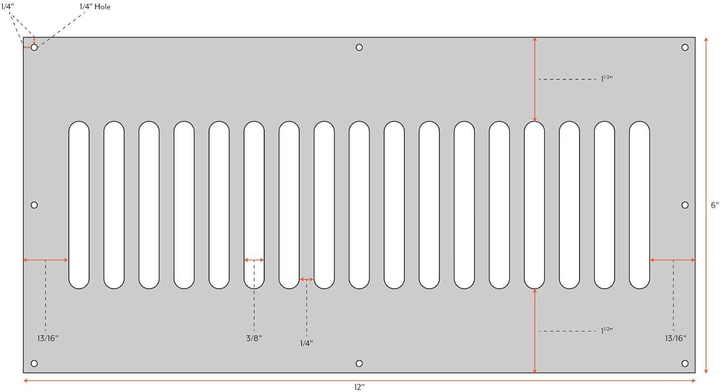 12"X6" Vent Enclosure or Vent Cover - Stainless Steel | 321 Stainless Steel | Commercial Grade