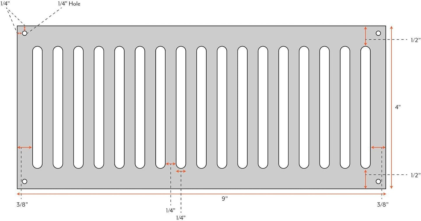 9"X4" Vent Enclosure or Vent Cover - Stainless Steel | 321 Stainless Steel | Commercial Grade