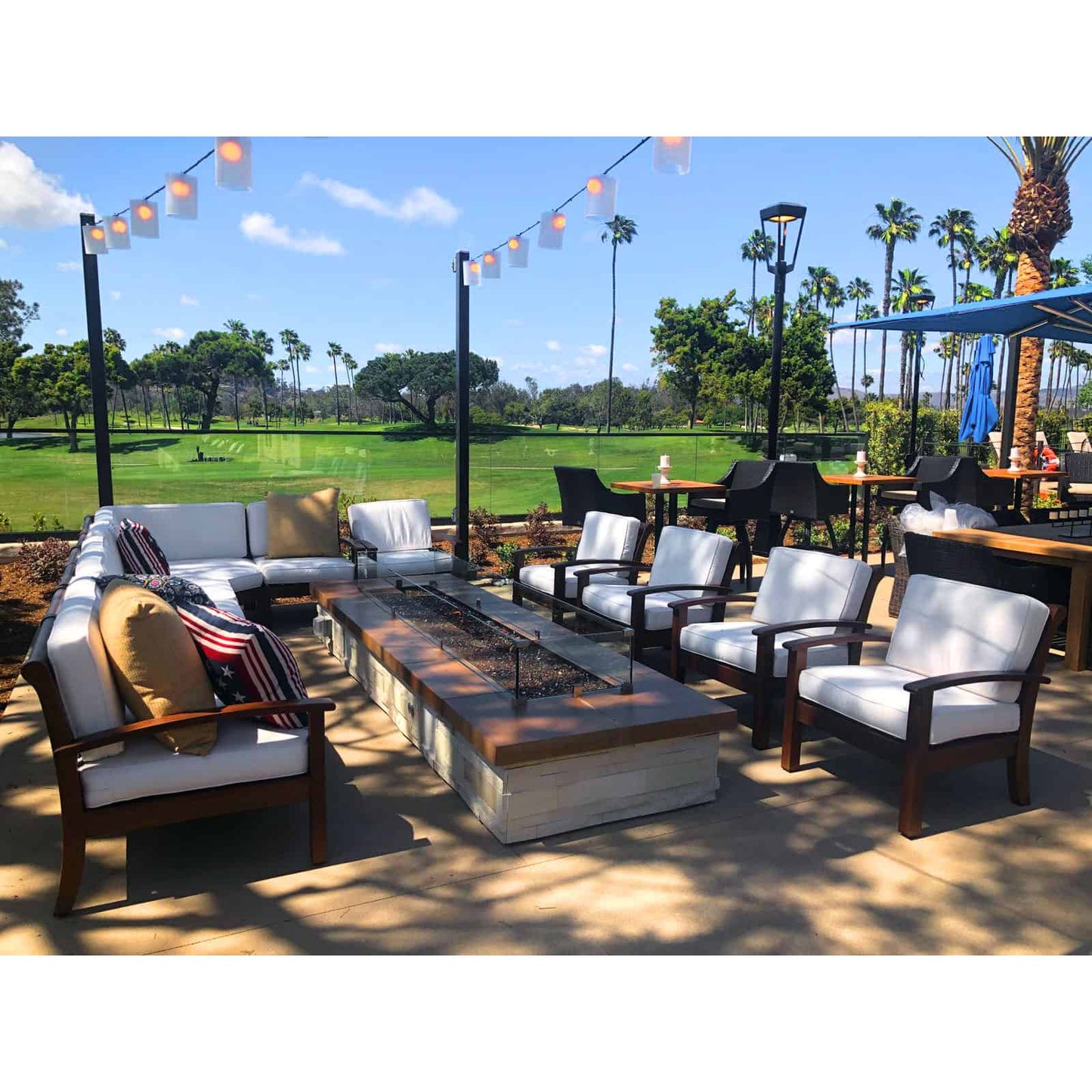 Fairbanks Ranch Country Club Custom Fire Table - Concrete Top Finish