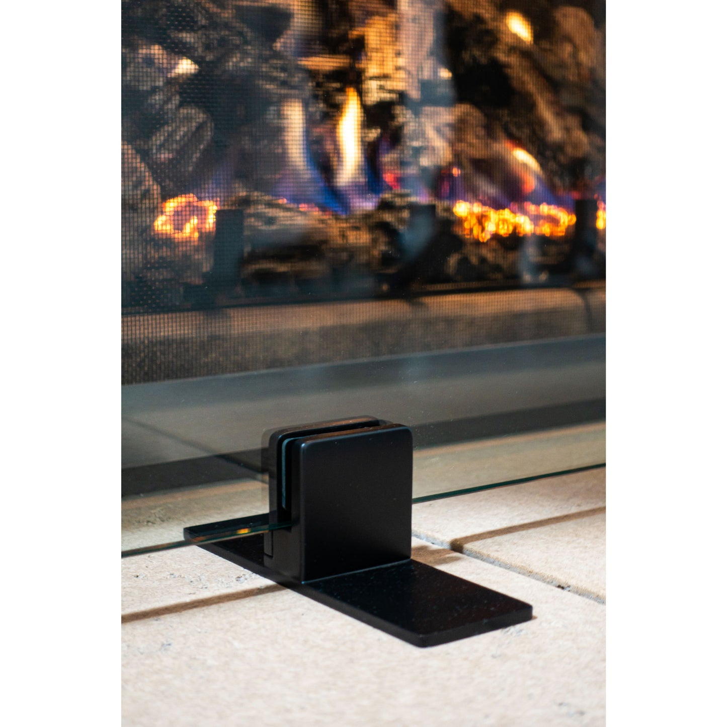 Fireplace Screen Foot - Black Finish