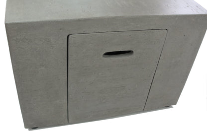 DANVILLE  Fire Table - Rectangular (60x32x23") - Wind Guard & Burner Lid Included - Concealed Tank Storage