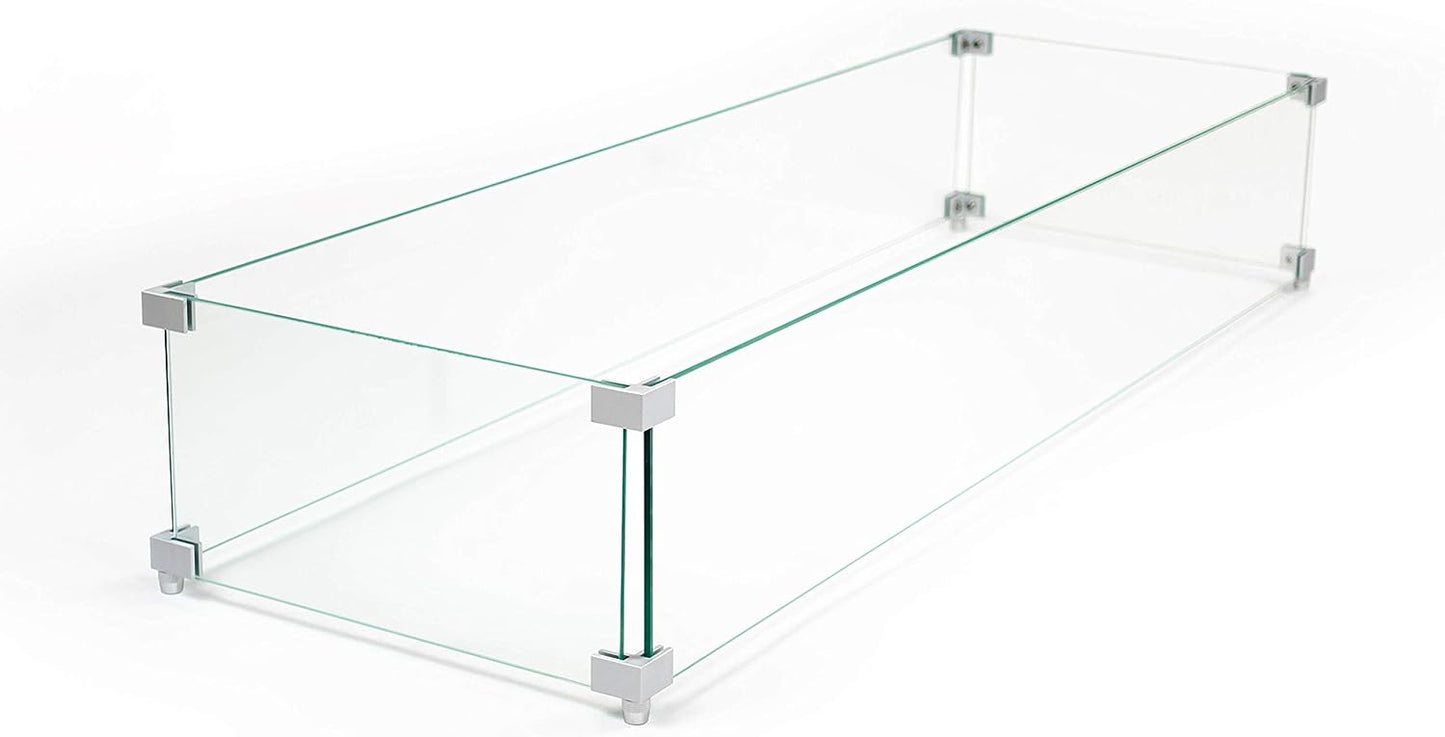 Rectangle  wind guard (32"L x 14"W x 8"H x 1/4" Thick)
