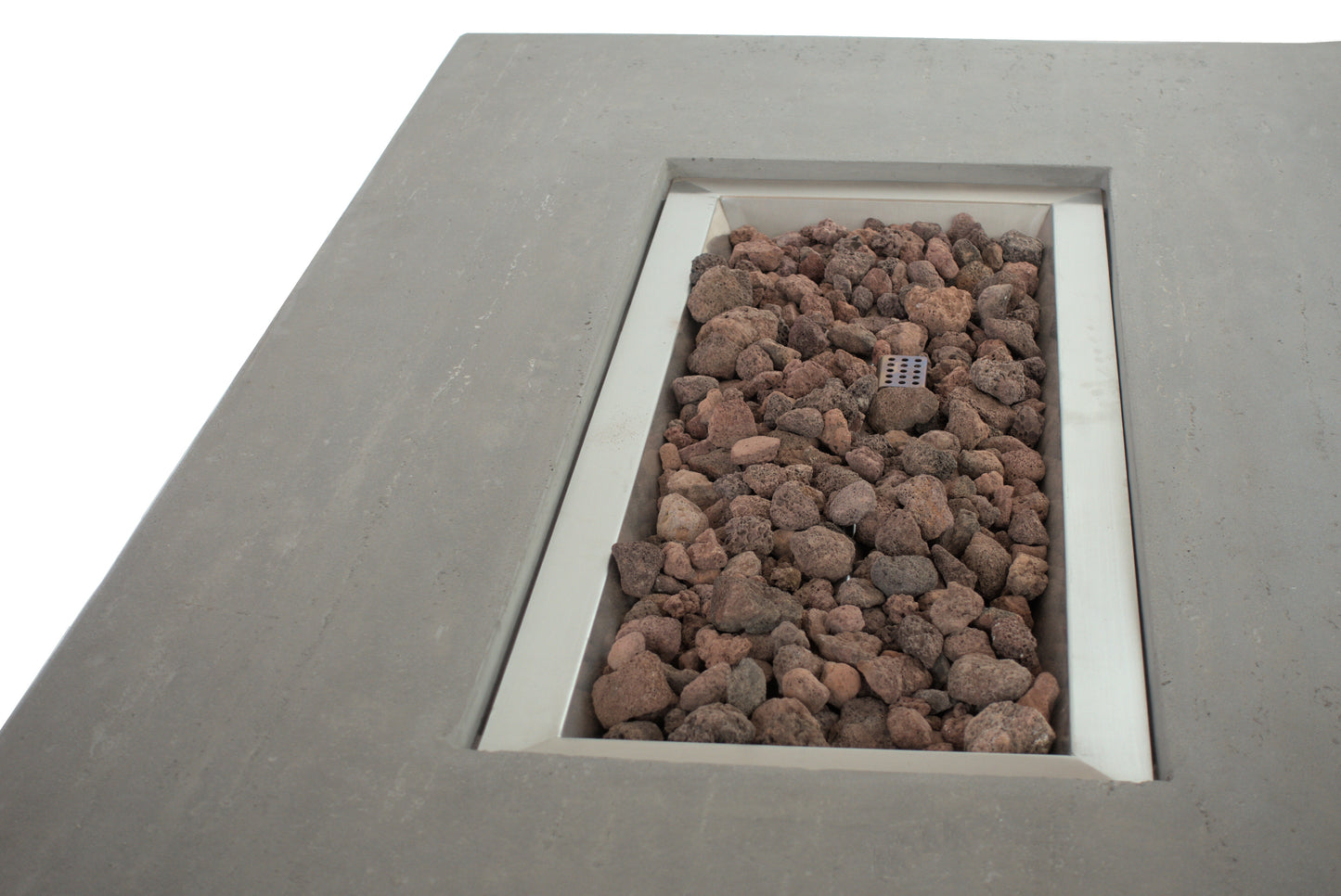 DANVILLE  Fire Table - Rectangular (60x32x23") - Wind Guard & Burner Lid Included - Concealed Tank Storage