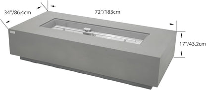 SAVANAH Fire Table - Rectangular (72x34x17")