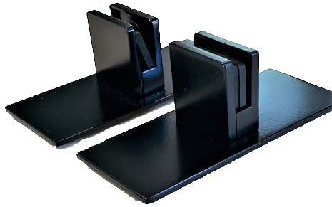 AMS Fireplace - Glass Screen Stainless Steel Bracket/Feet - Hardware Holds 3/8" - 1/2" Thickness for Fireplace Glass Protector Helps Screen Stand Up for Safety in Your Home