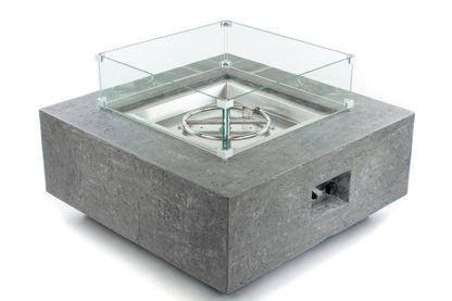 ALBANY Fire Table - Square (36x36x15") - Wind Guard & Burner Lid Included