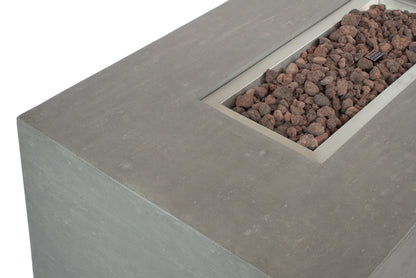 DANVILLE  Fire Table - Rectangular (60x32x23") - Wind Guard & Burner Lid Included - Concealed Tank Storage