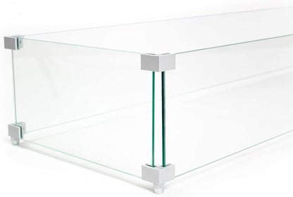 Rectangle  wind guard (32"L x 14"W x 8"H x 1/4" Thick)