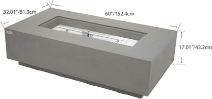 MADISON Fire Table - Rectangular (60x32x17")
