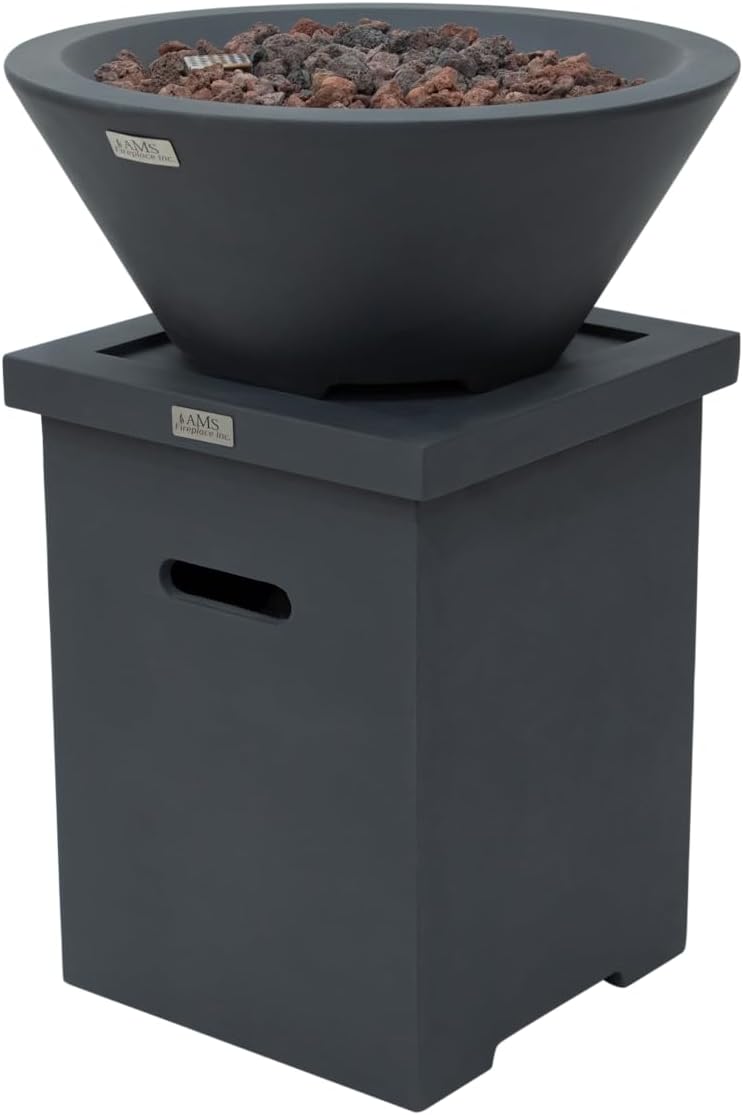 PORTLAND Pool Fire Bowl - Round (27"Dia. x 11") Bundle