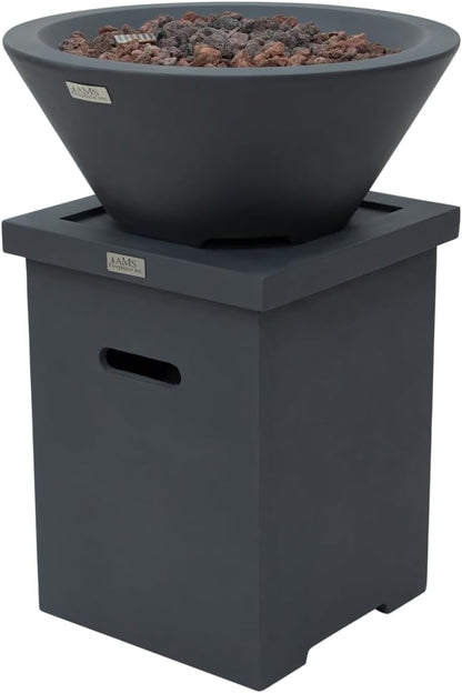 PORTLAND Pool Fire Bowl - Round (27"Dia. x 11") Bundle