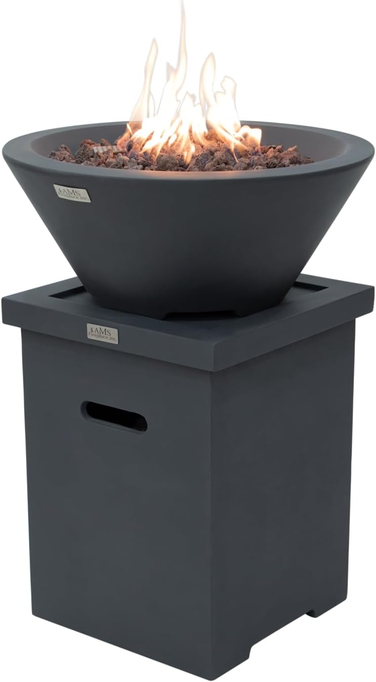 PORTLAND Pool Fire Bowl - Round (27"Dia. x 11") Bundle