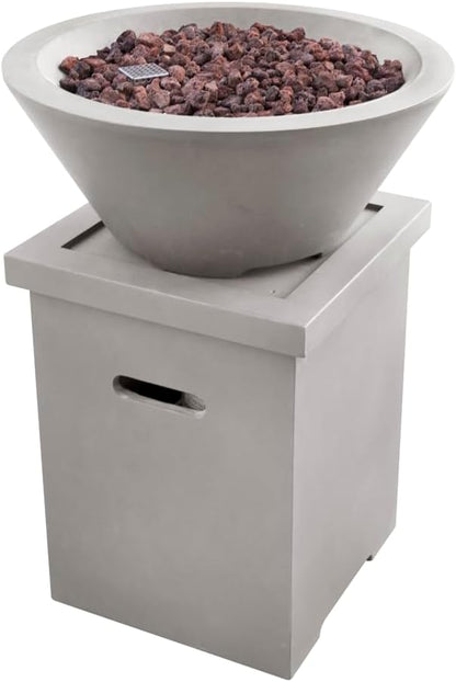 PORTLAND Pool Fire Bowl - Round (27"Dia. x 11") Bundle