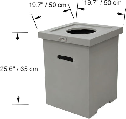 ROCKLAND Pool Fire Bowl - Square (27x27x11") Base Only