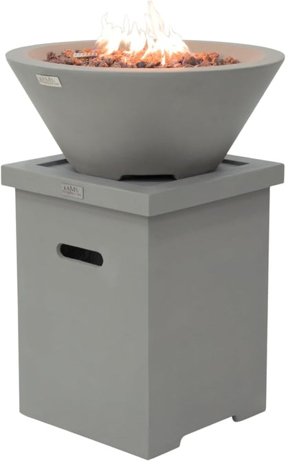 PORTLAND Pool Fire Bowl - Round (27"Dia. x 11") Bundle