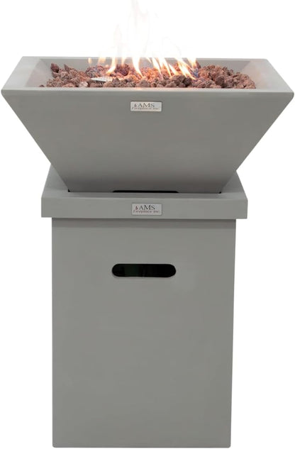 ROCKLAND Pool Fire Bowl - Square (27x27x11") Bundle