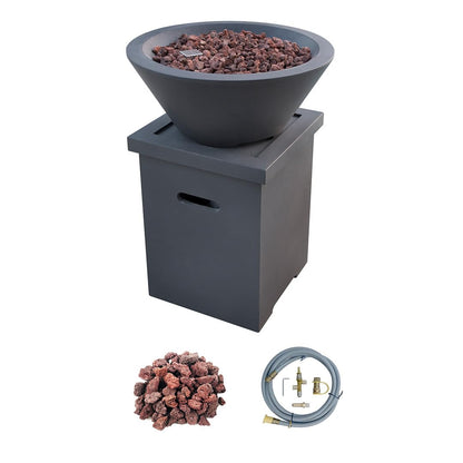 PORTLAND Pool Fire Bowl - Round (27"Dia. x 11") Bundle