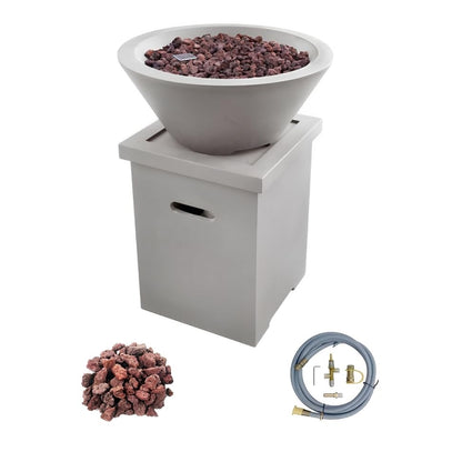 PORTLAND Pool Fire Bowl - Round (27"Dia. x 11") Bundle