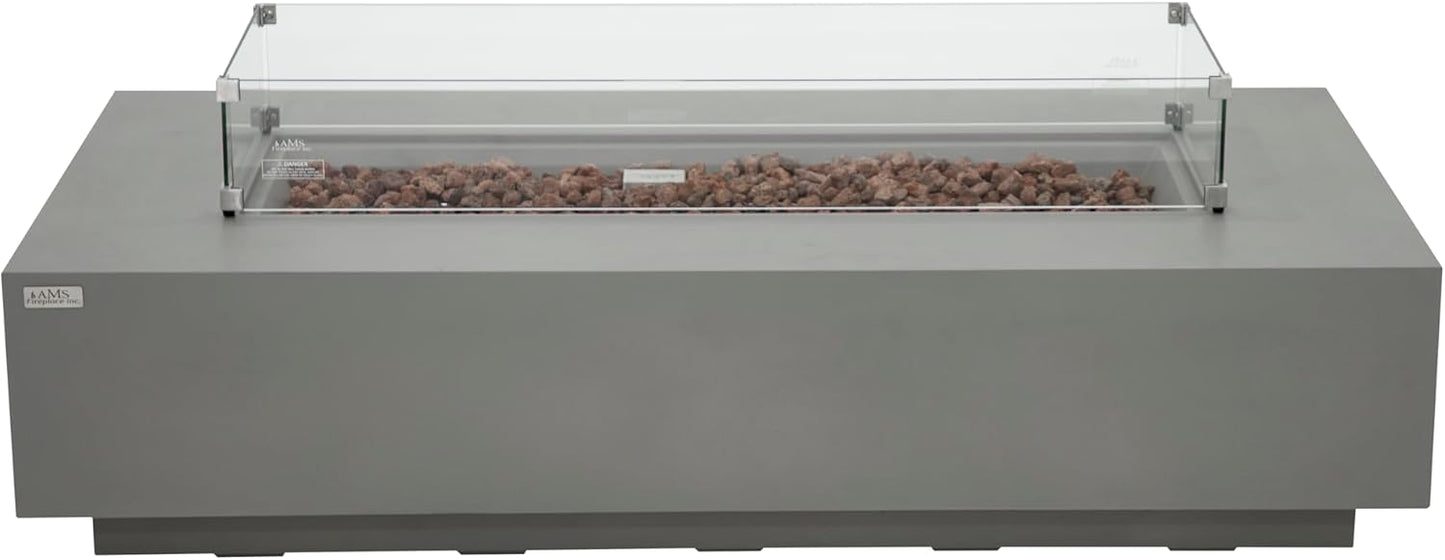 SAVANAH Fire Table - Rectangular (72x32x17") Table Bundle