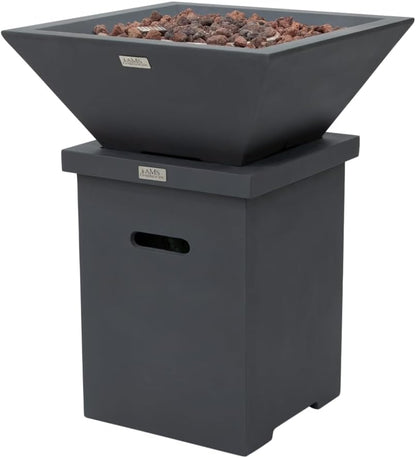 ROCKLAND Pool Fire Bowl - Square (27x27x11") Bundle