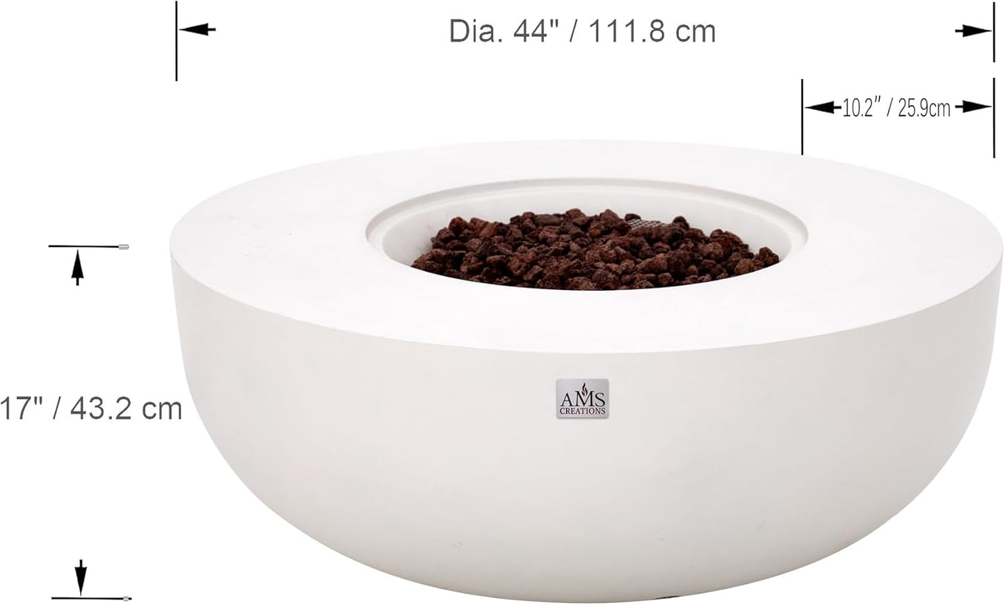 ECLIPSE Fire Bowl - Round (44"Dia.x17") Table Bundle