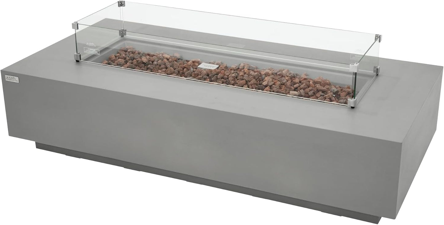 SAVANAH Fire Table - Rectangular (72x32x17") Table Bundle
