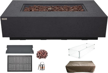 MADISON Fire Table - Rectangular (60x32x17") Bundle Table