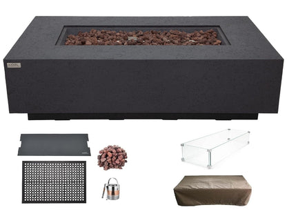 MADISON Fire Table - Rectangular (60x32x17") Bundle Table