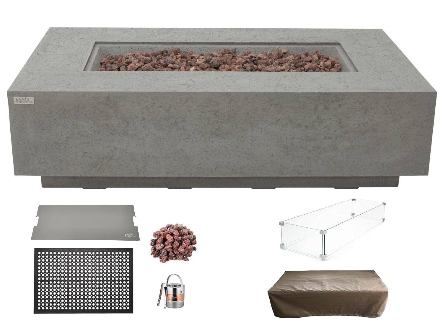 MADISON Fire Table - Rectangular (60x32x17