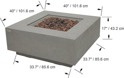 BROOKLYN Fire Table - Square (40x40x17") Bundle Table