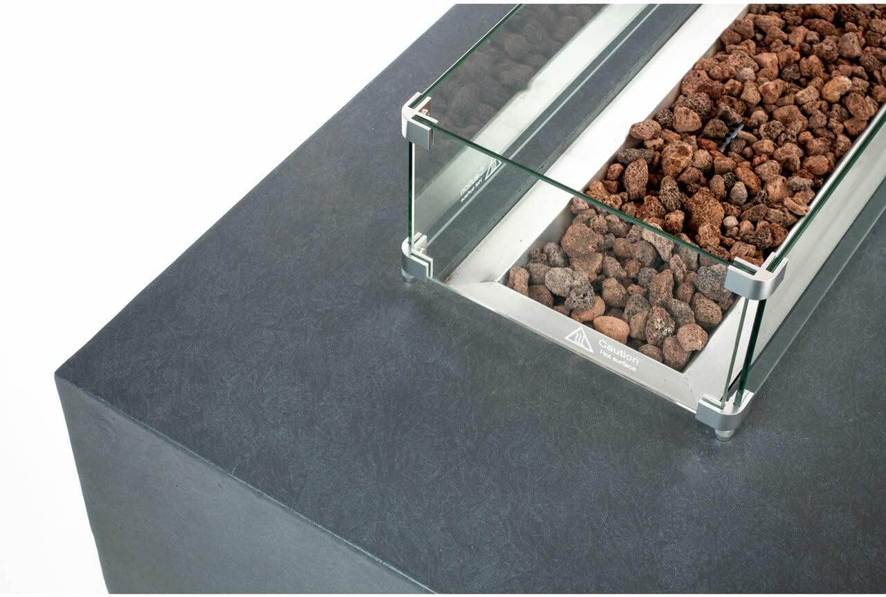 CHELSEA Fire Table - Rectangular (55x28x16") Table Bundle