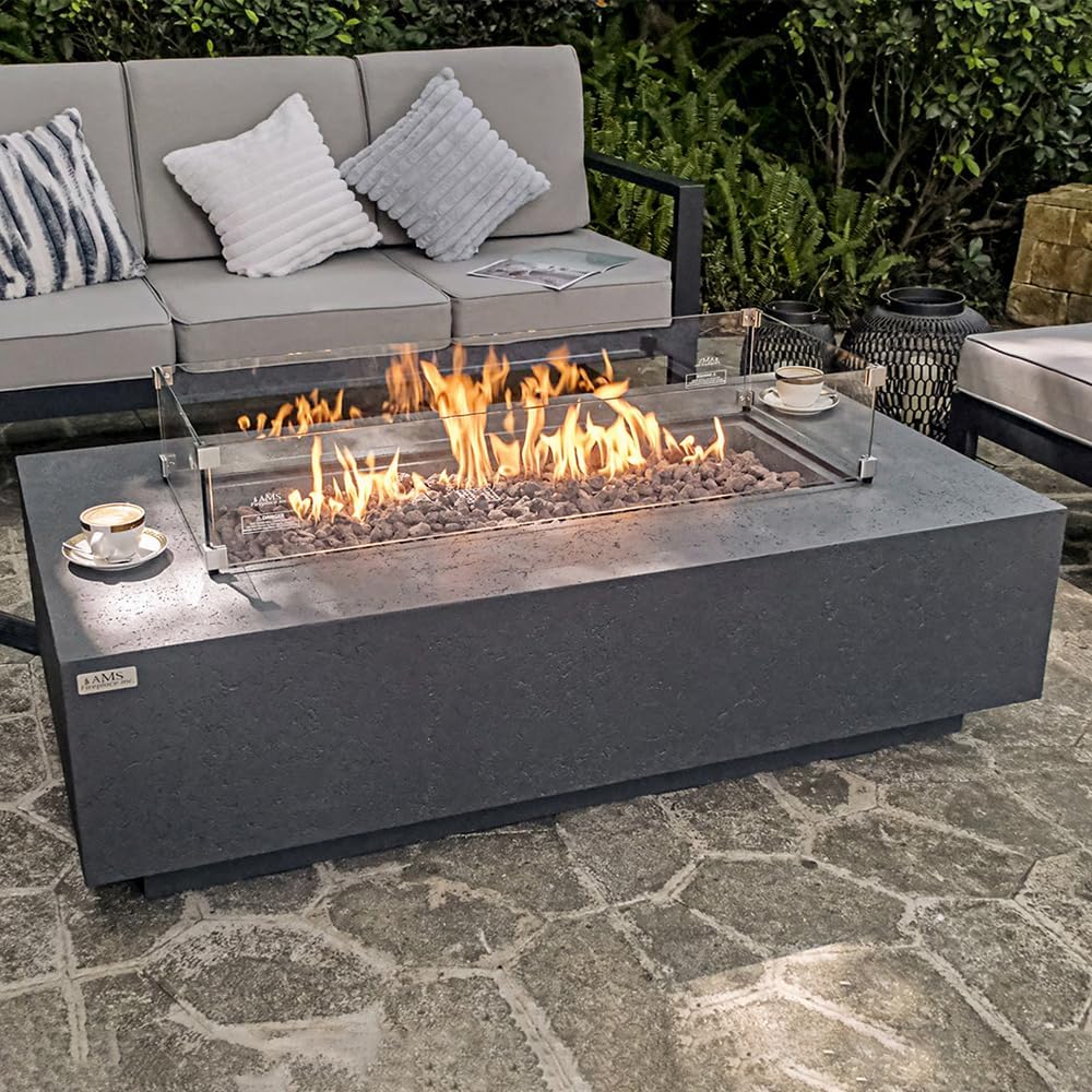 MADISON Fire Table - Rectangular (60x32x17") Bundle Table