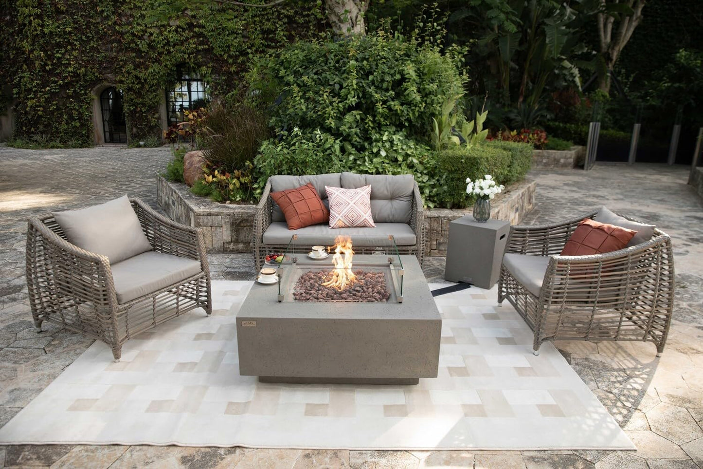 BROOKLYN Fire Table - Square (40x40x17") Bundle Table