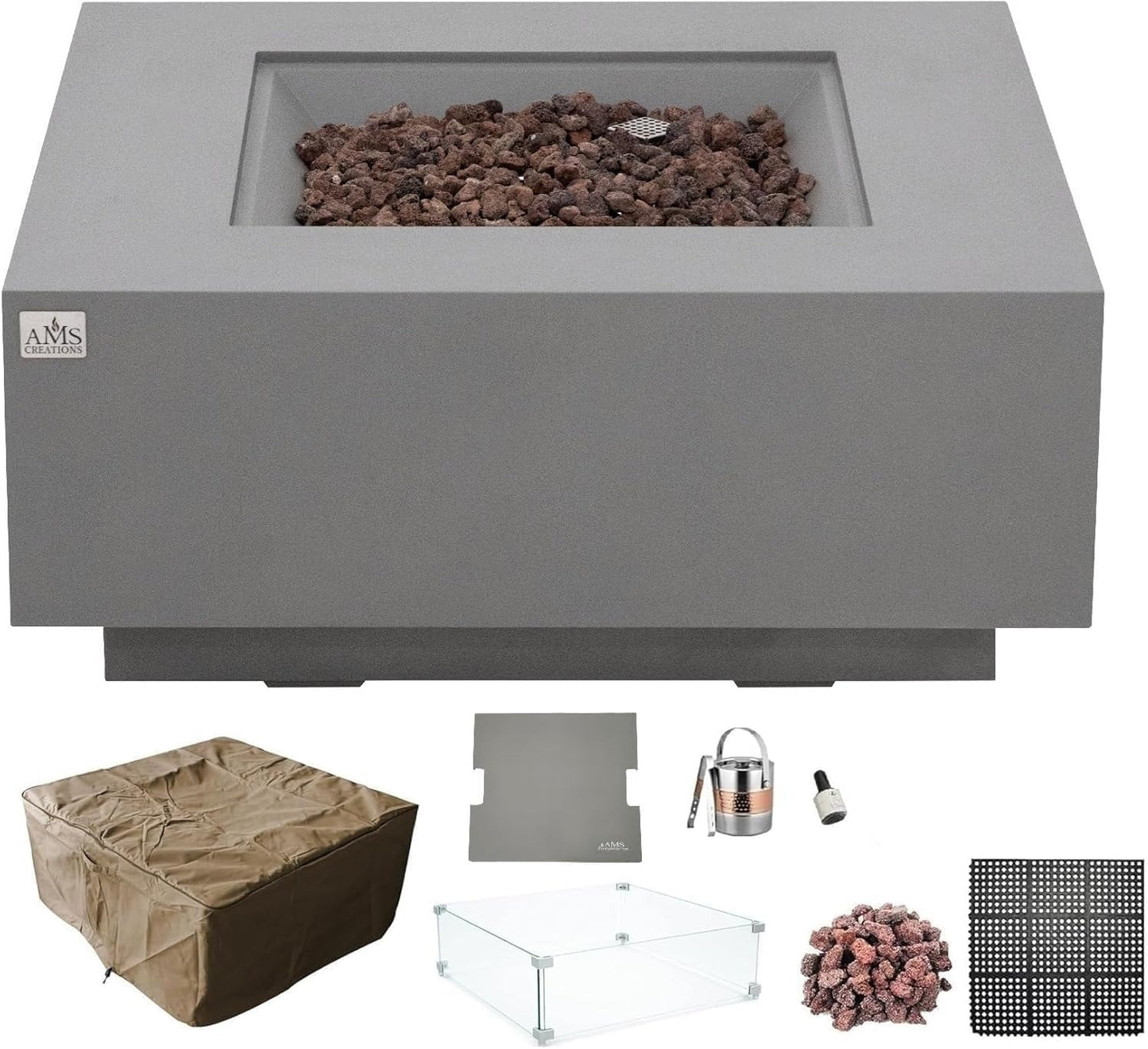 BROOKLYN Fire Table - Square (40x40x17") Bundle Table