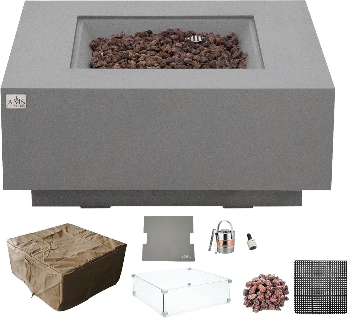 BROOKLYN Fire Table - Square (40x40x17") Bundle Table