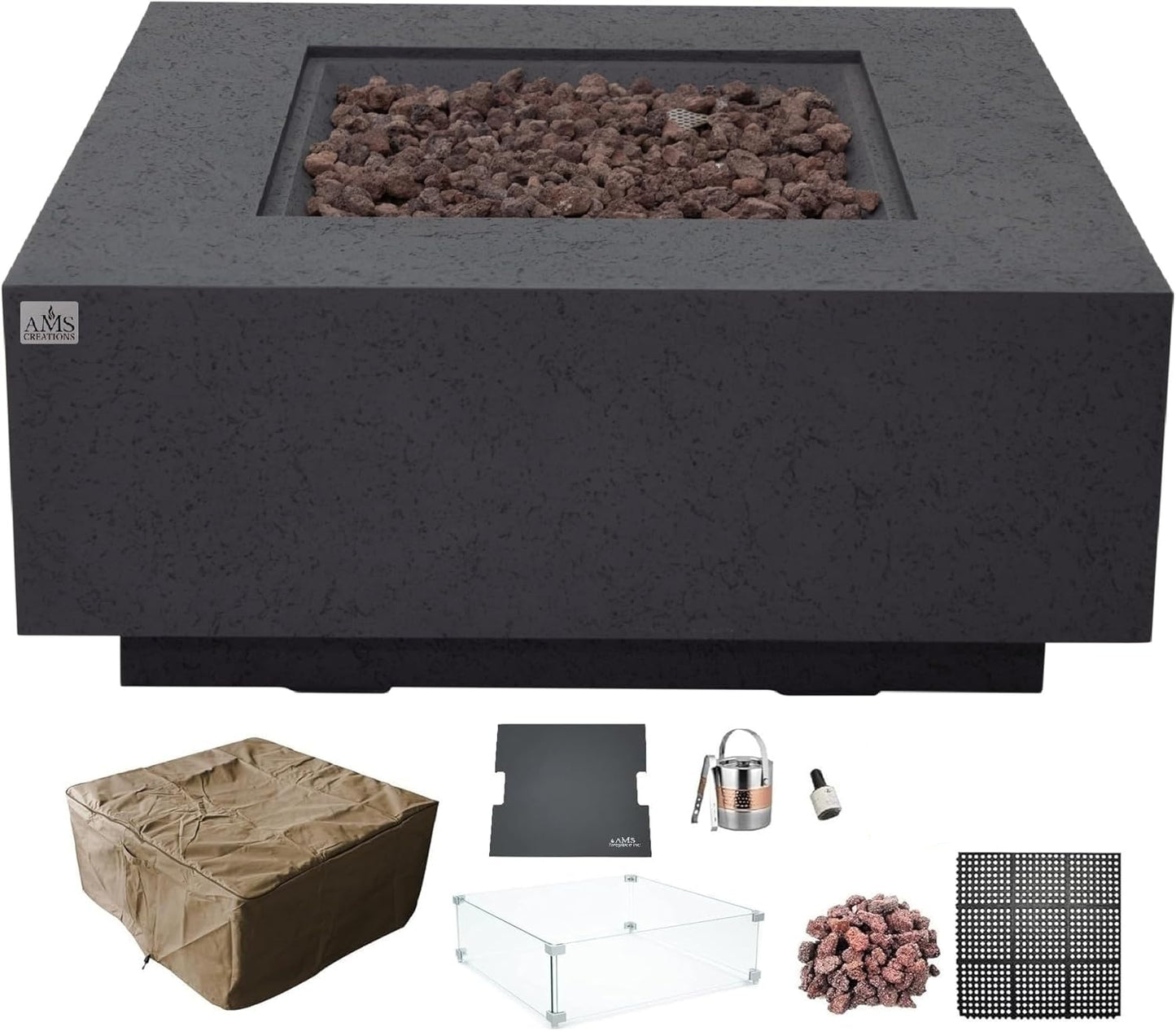 BROOKLYN Fire Table - Square (40x40x17") Bundle Table