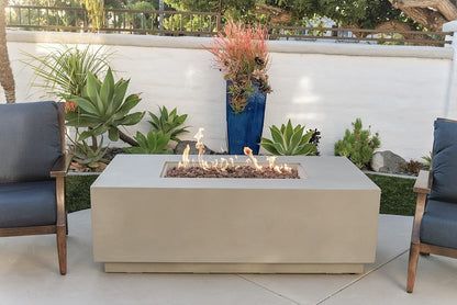 SEDONA Fire Table - Rectangular (66x32x22") - Concealed Tank Storage Bundle Table