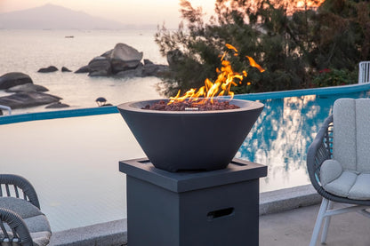 PORTLAND Pool Fire Bowl - Round (27"Dia. x 11") Bundle
