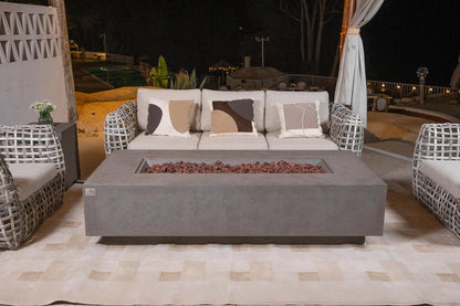 SAVANAH Fire Table - Rectangular (72x32x17") Table Bundle