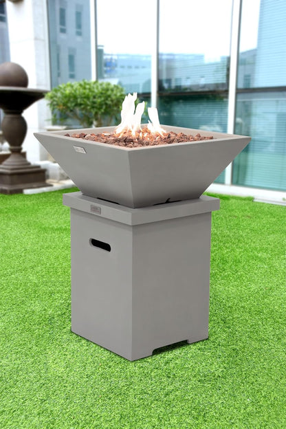 ROCKLAND Pool Fire Bowl - Square (27x27x11") Base Only