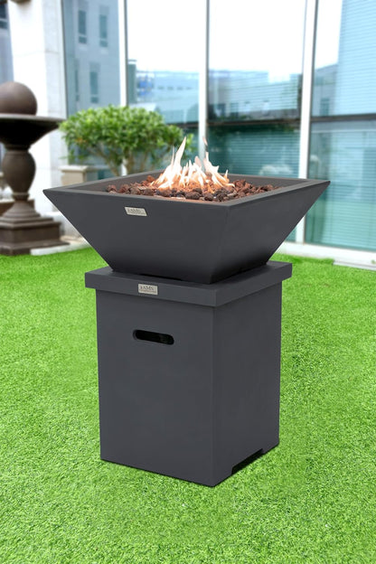 ROCKLAND Pool Fire Bowl - Square (27x27x11") Base Only