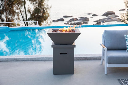 ROCKLAND Pool Fire Bowl - Square (27x27x11") Bundle