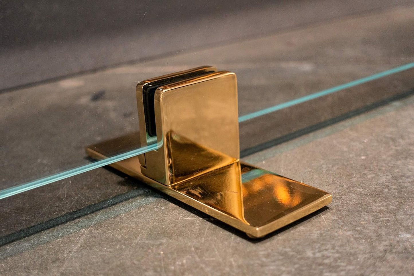 AMS Fireplace - Glass Screen Stainless Steel Bracket/Feet - Hardware Holds 3/8" - 1/2" Thickness for Fireplace Glass Protector Helps Screen Stand Up for Safety in Your Home
