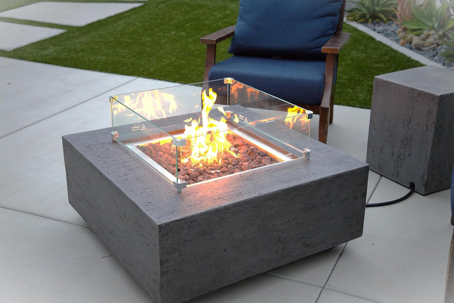 ALBANY Fire Table - Square (36x36x15") Table Bundle