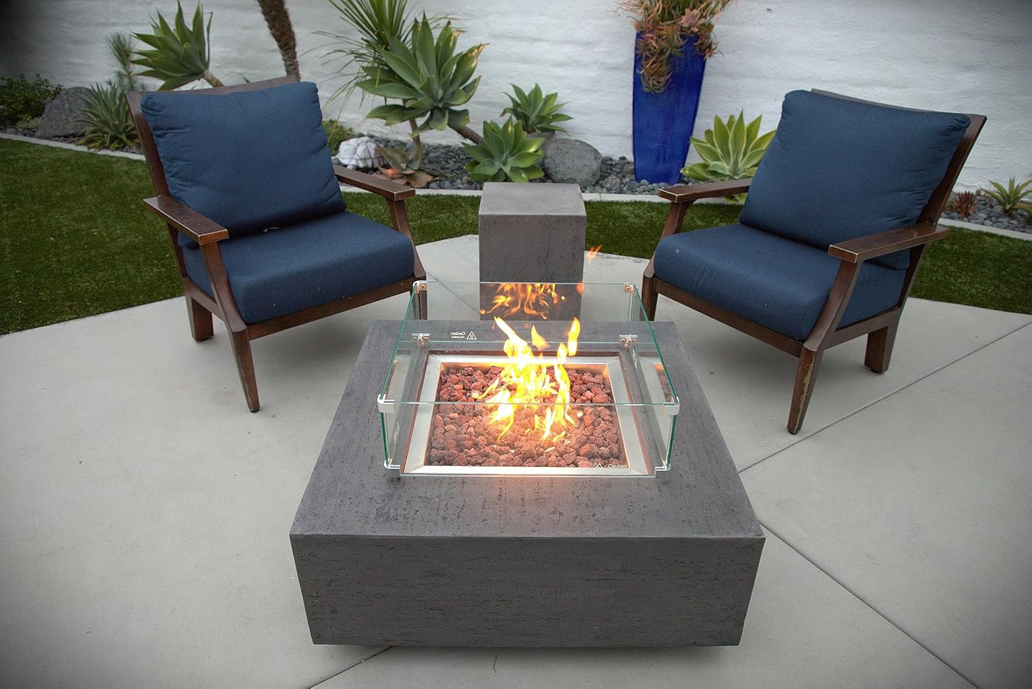 ALBANY Fire Table - Square (36x36x15") Table Bundle