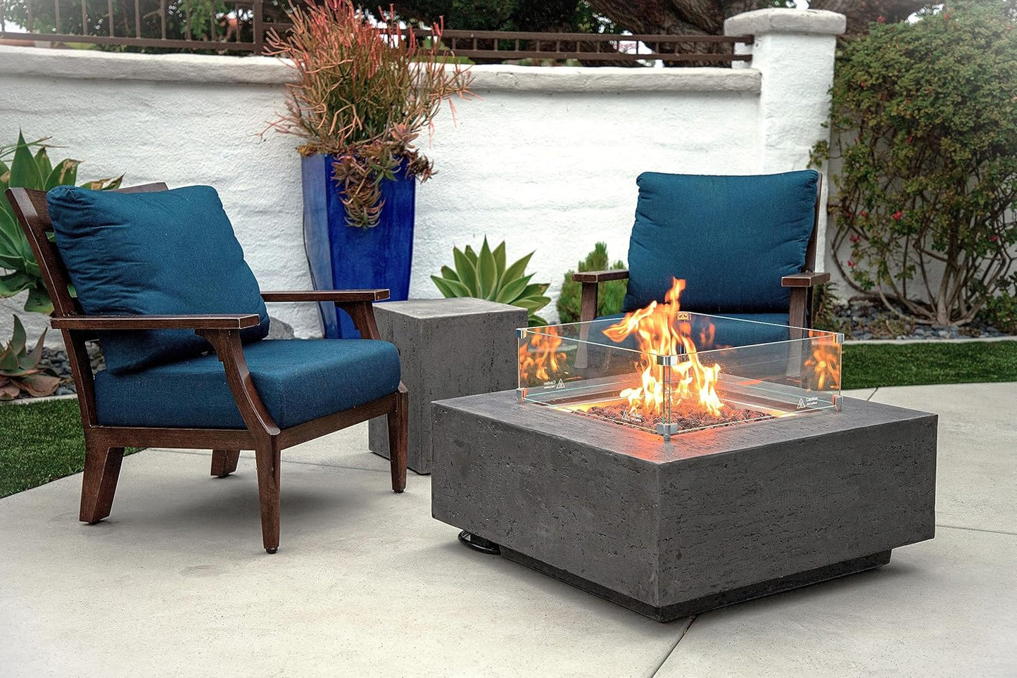 ALBANY Fire Table - Square (36x36x15") Table Bundle