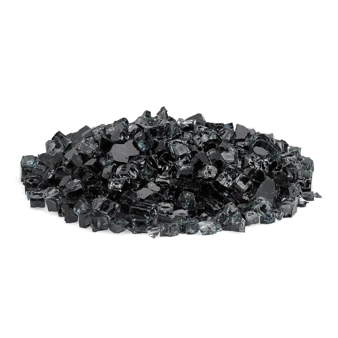 AMS 1/2" Black Classic Crushed Fire Glass - 10 Lbs.