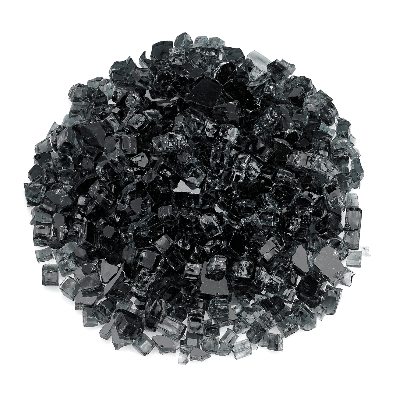 AMS 1/2" Black Classic Crushed Fire Glass - 10 Lbs.
