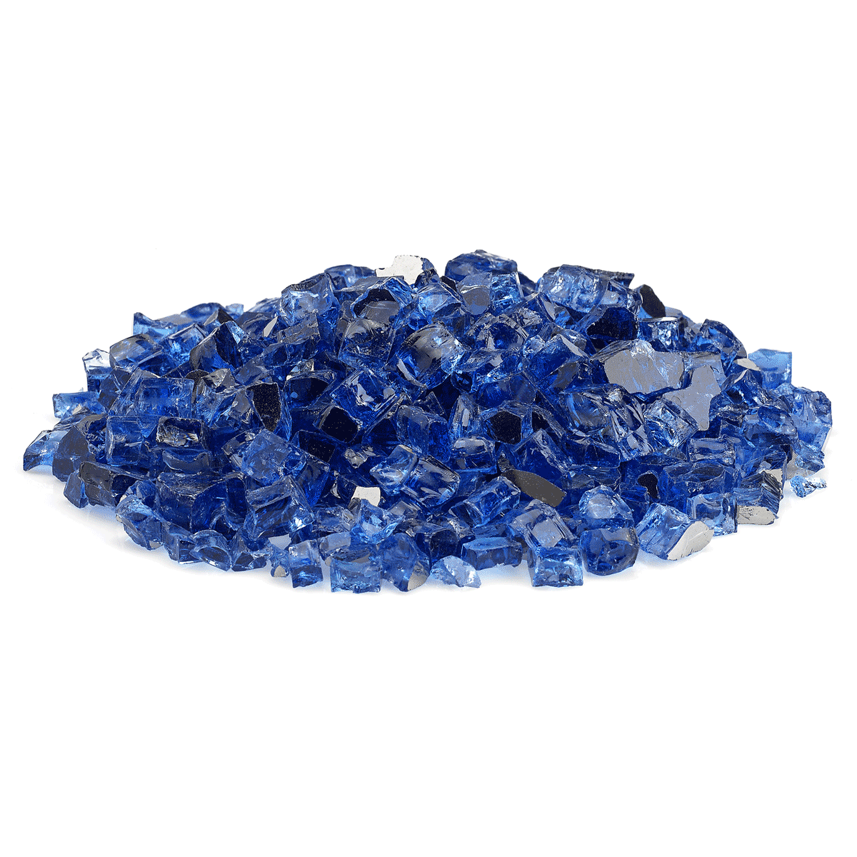 AMS 1/2" Cobalt Blue Reflective Crushed Fire Glass - 10 Lbs.